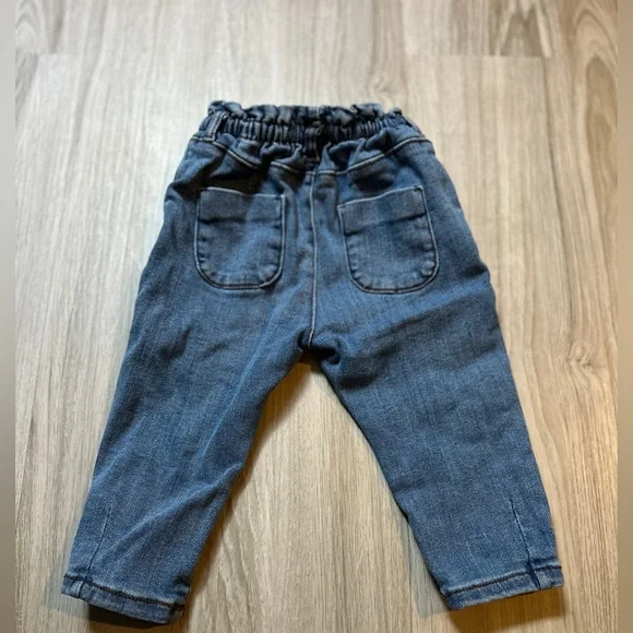 ZARA Baby Denim Jeans 9–12M Elastic Waist - Picture 2 of 5